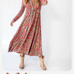 Christa Long Sleeve Maxi Dress